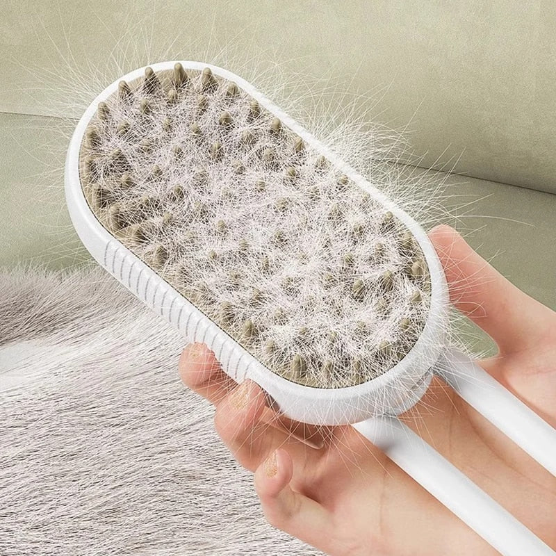 Cepillo de vapor para gatos 3 en 1